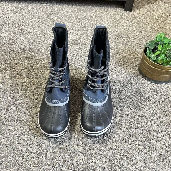 Sorel Slimpack 1964 Women's Waterproof Boots US 9.5 Navy Black Lace-Up Mid Calf - Picture 6 of 7